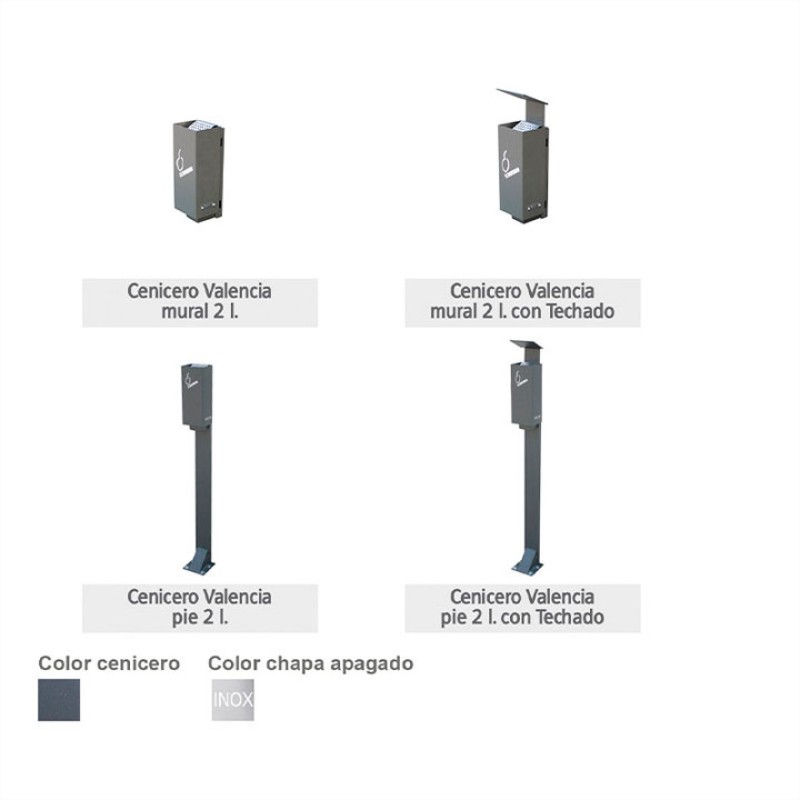 Cendrer València 2L | Cendrer d’Exterior Modern i Resistent